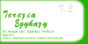 terezia egyhazy business card